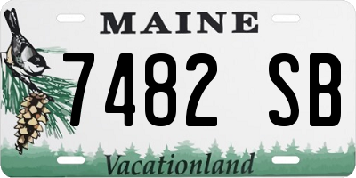 ME license plate 7482SB