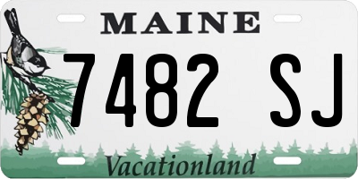 ME license plate 7482SJ