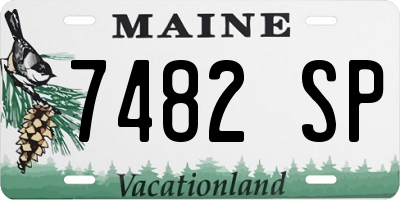 ME license plate 7482SP