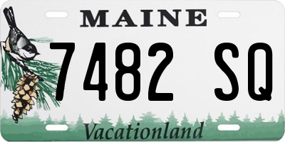 ME license plate 7482SQ