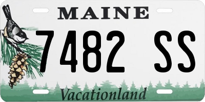 ME license plate 7482SS