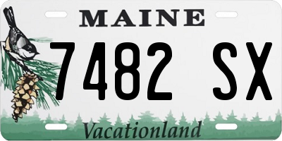 ME license plate 7482SX