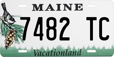 ME license plate 7482TC
