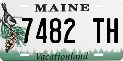 ME license plate 7482TH