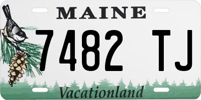 ME license plate 7482TJ