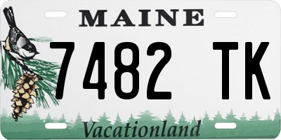 ME license plate 7482TK