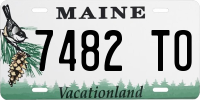 ME license plate 7482TO
