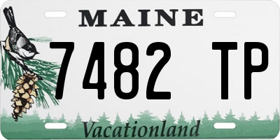 ME license plate 7482TP