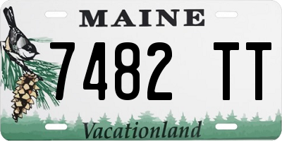 ME license plate 7482TT
