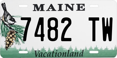 ME license plate 7482TW