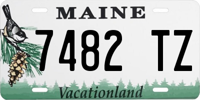 ME license plate 7482TZ