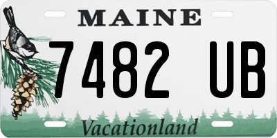 ME license plate 7482UB