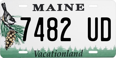 ME license plate 7482UD