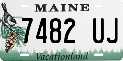 ME license plate 7482UJ