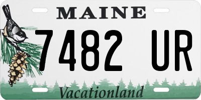 ME license plate 7482UR