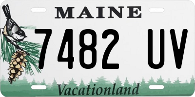 ME license plate 7482UV