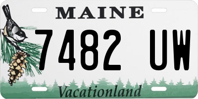 ME license plate 7482UW