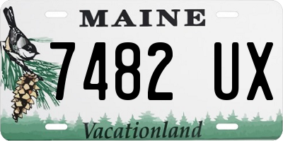 ME license plate 7482UX
