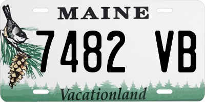 ME license plate 7482VB