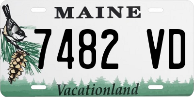 ME license plate 7482VD