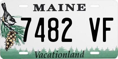 ME license plate 7482VF