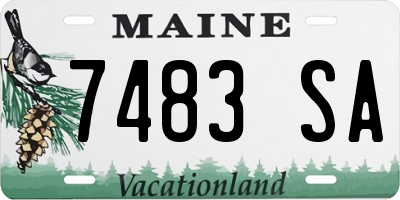 ME license plate 7483SA