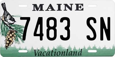 ME license plate 7483SN