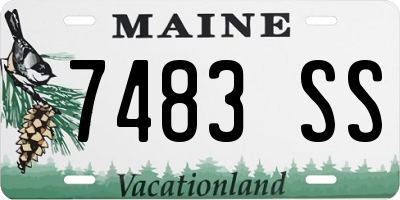 ME license plate 7483SS