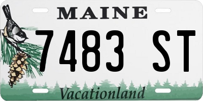 ME license plate 7483ST