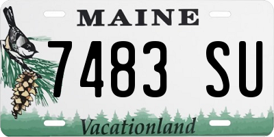 ME license plate 7483SU