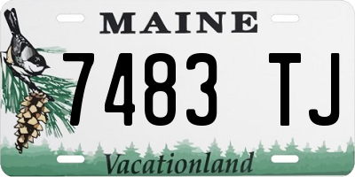 ME license plate 7483TJ