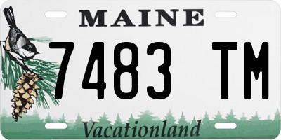 ME license plate 7483TM