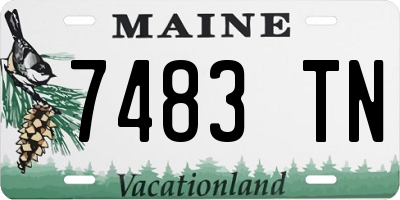 ME license plate 7483TN