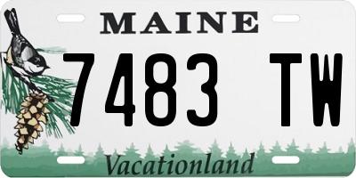 ME license plate 7483TW