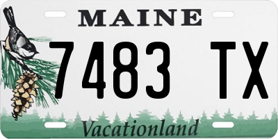 ME license plate 7483TX