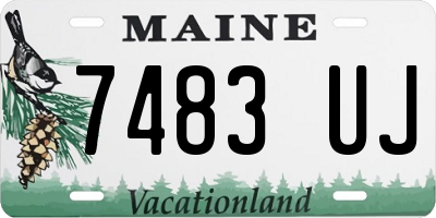 ME license plate 7483UJ