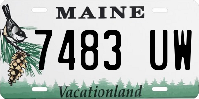 ME license plate 7483UW