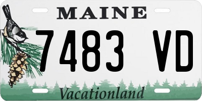 ME license plate 7483VD