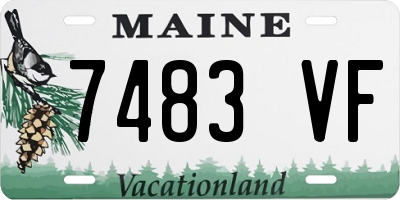 ME license plate 7483VF