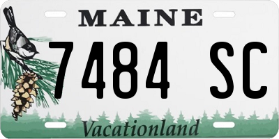 ME license plate 7484SC