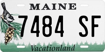ME license plate 7484SF