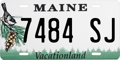 ME license plate 7484SJ