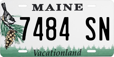 ME license plate 7484SN
