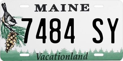 ME license plate 7484SY