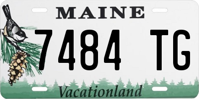ME license plate 7484TG