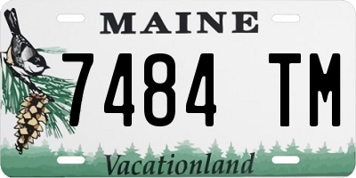 ME license plate 7484TM