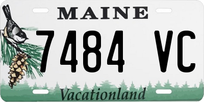 ME license plate 7484VC