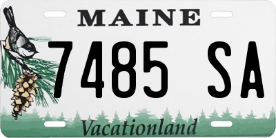 ME license plate 7485SA
