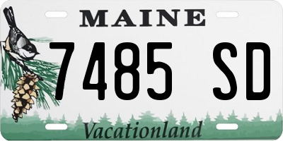 ME license plate 7485SD