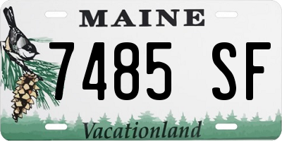 ME license plate 7485SF